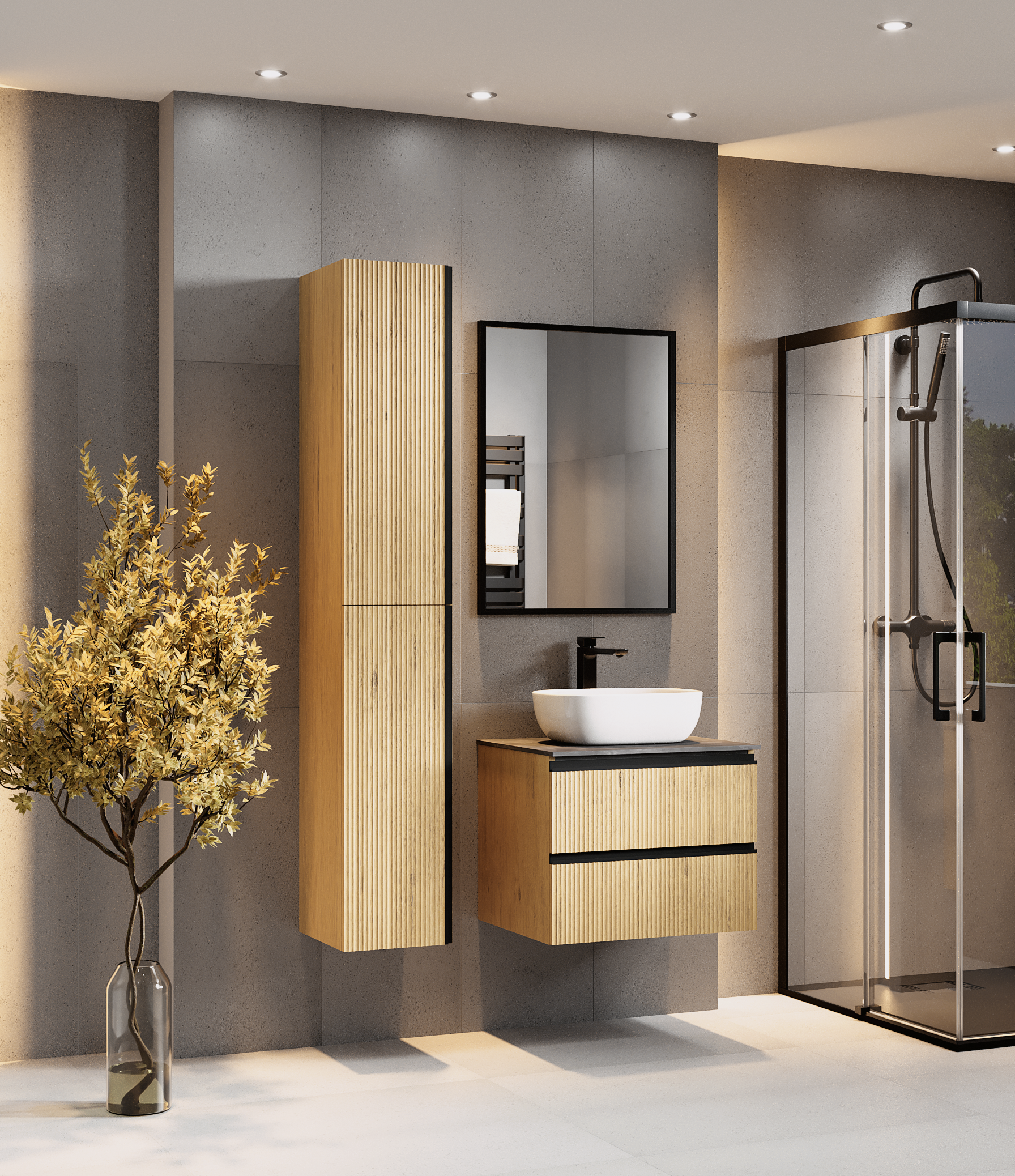 Umywalka ceramiczna nablatowa Westa 45 Invena - 2