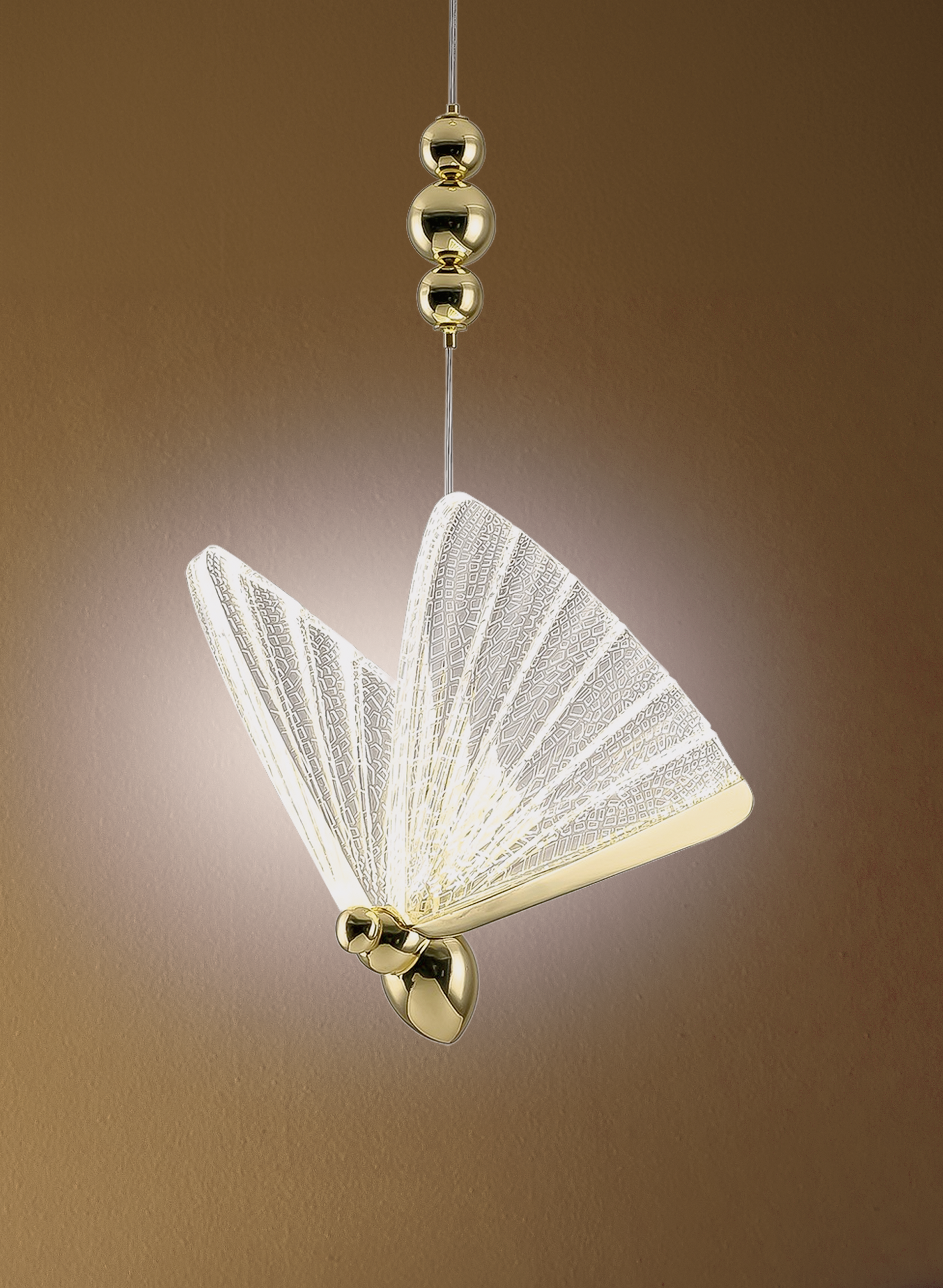 Kinkiet Mariposa kryształ złoty LED Light Prestige - 2