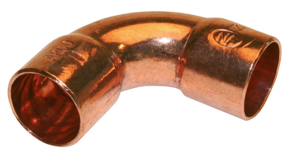 Raccord courbe 90° femelle cuivre à souder Diam.12 mm - (lot de 10) - 2