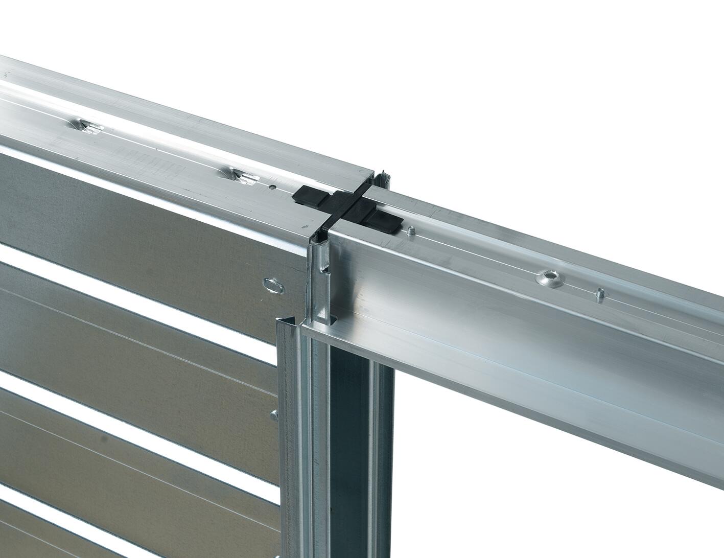 Système à galandage en caisson pour porte de Larg.93 cm avec amortisseur - PROTEK - 3