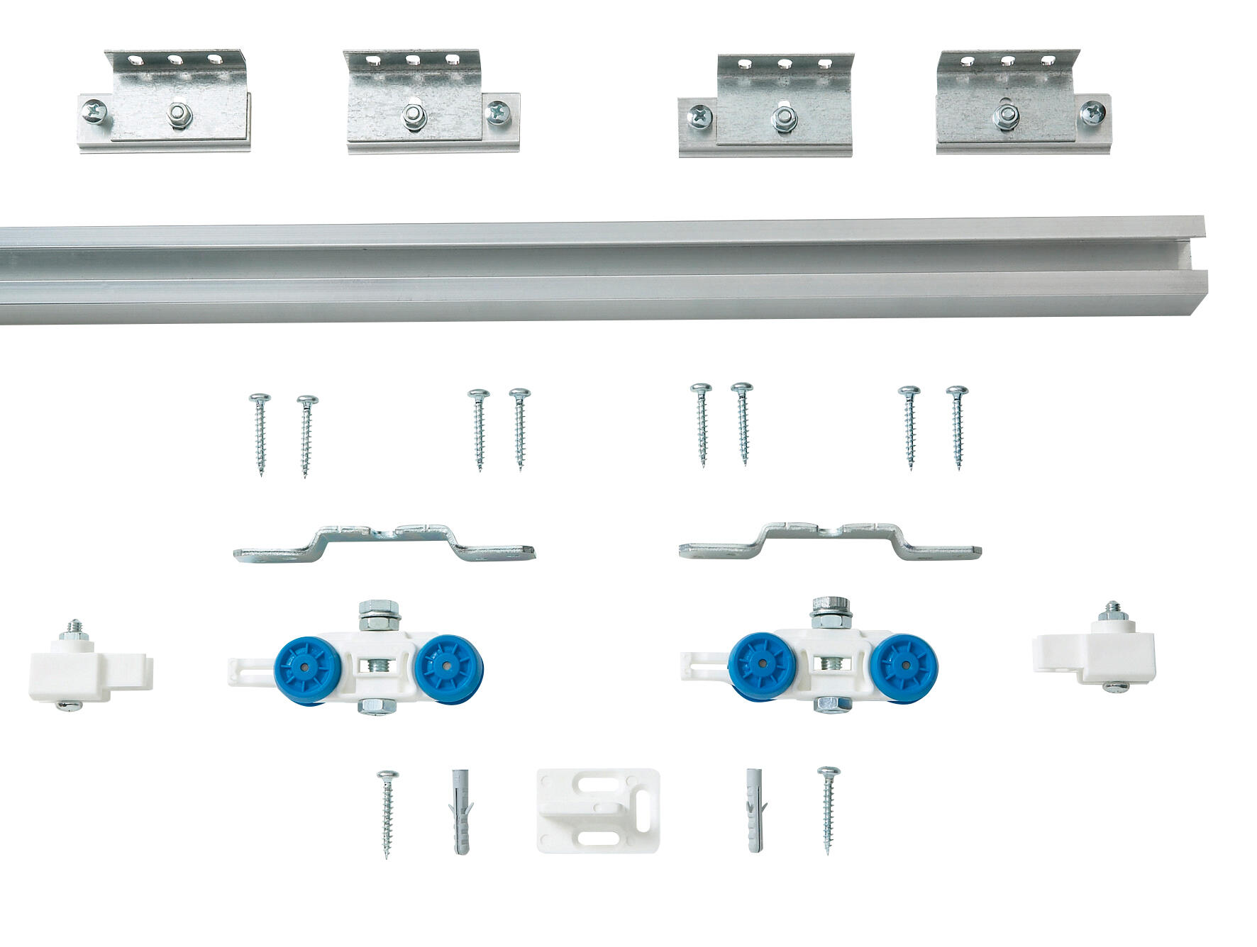 Rail pour porte coulissante Larg.93 cm maximum en applique acier - 2