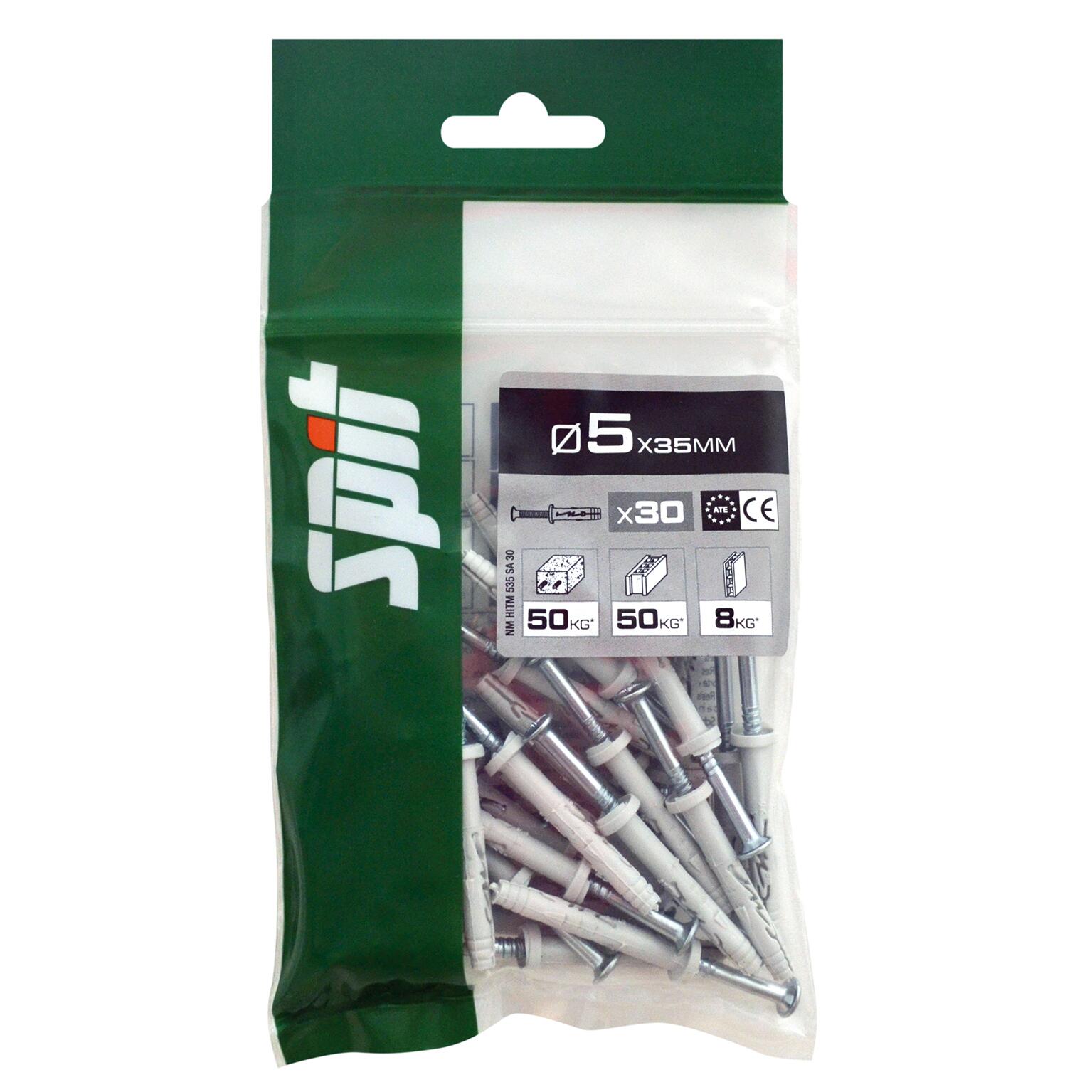 Cheville à frapper multi-matériaux Diam.5 mm x 35 mm - SPIT HITM (lot de 30) - 2