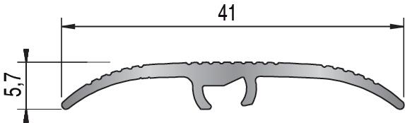 Barre de seuil aluminium strié à visser L.270 x l.4,10 cm  - 2