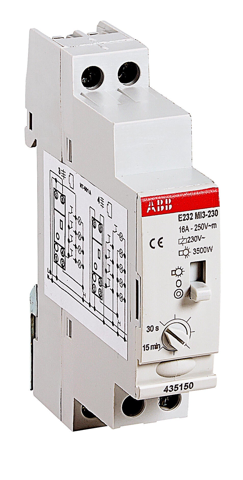 Disjoncteur Phase/Neutre 2A 3kA à Vis - ABB - 3