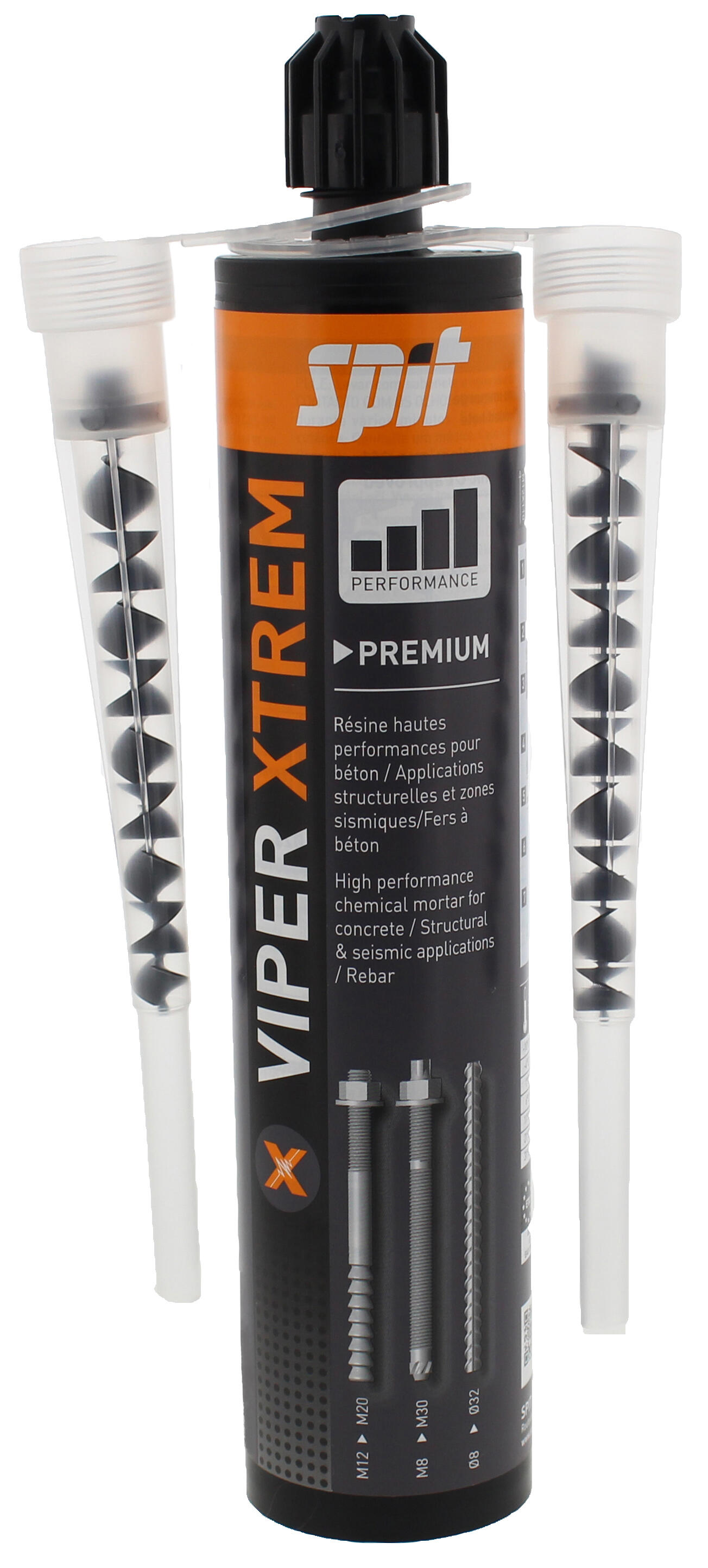 Cartouche de scellement chimique  vinylester 280 ml + 2 buses - SPIT VIPER XTREM - 2