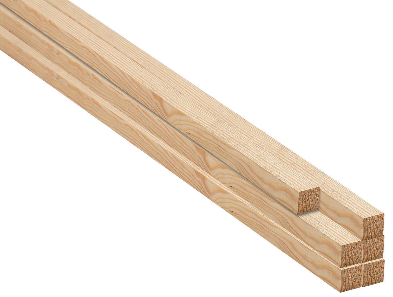 Carrelet sans nœud en pin des landes 22,5 x 22,5 mm Long.2 m - SOTRINBOIS - 4