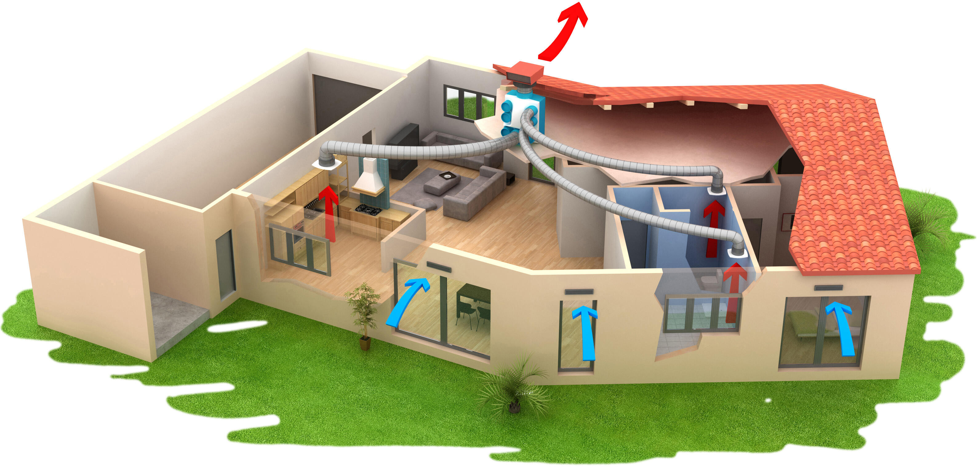 Kit VMC simple flux hygroréglable Ozéo ST 2 - S&P - 2