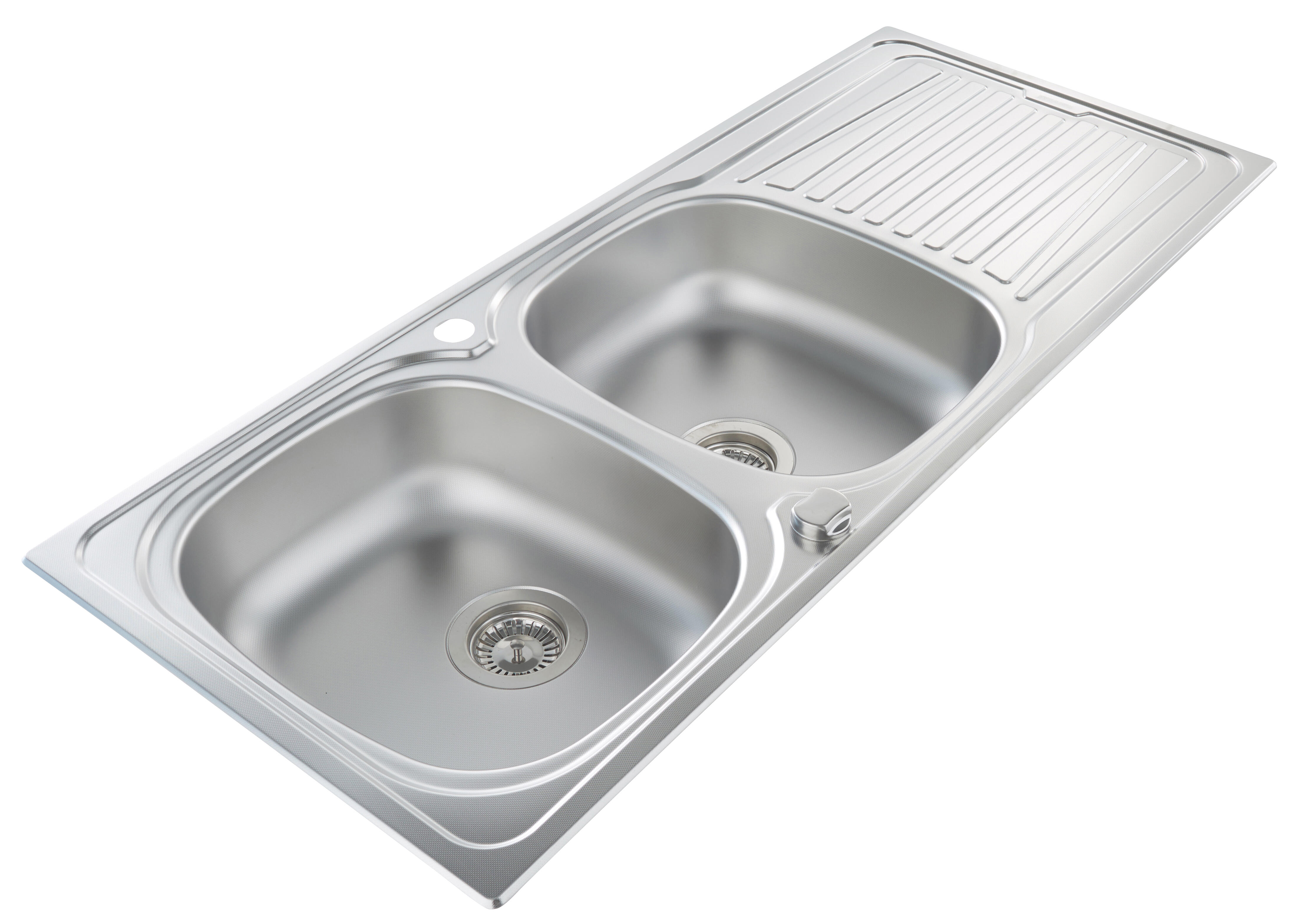 Evier à encastrer anti-rayures 2 cuves en inox - 