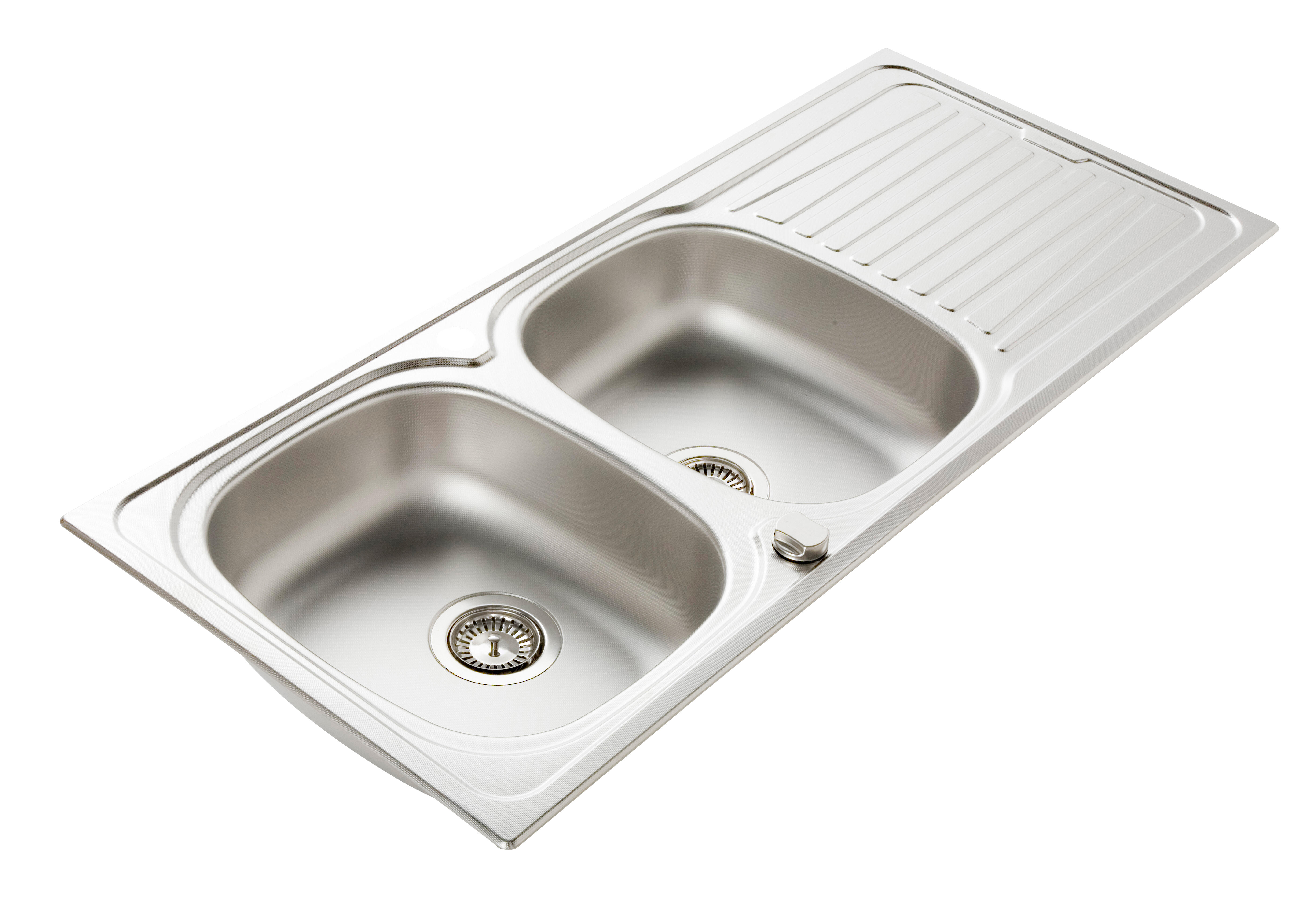 Evier à encastrer anti-rayures 2 cuves en inox - 