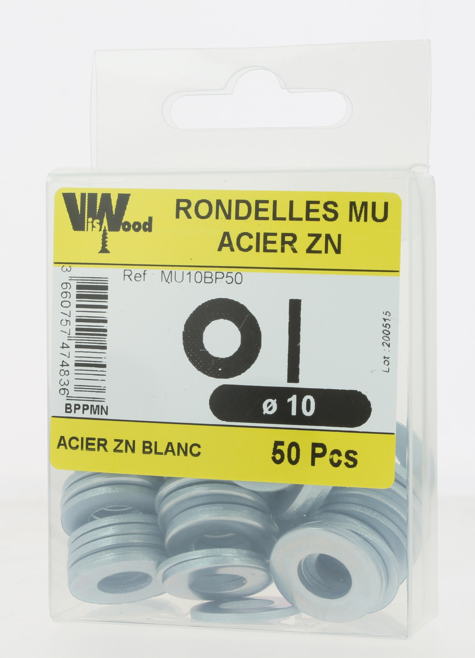 Lot de 50 rondelles moyennes ZG D.10 x 22 x 2 mm - VISWOOD - 3
