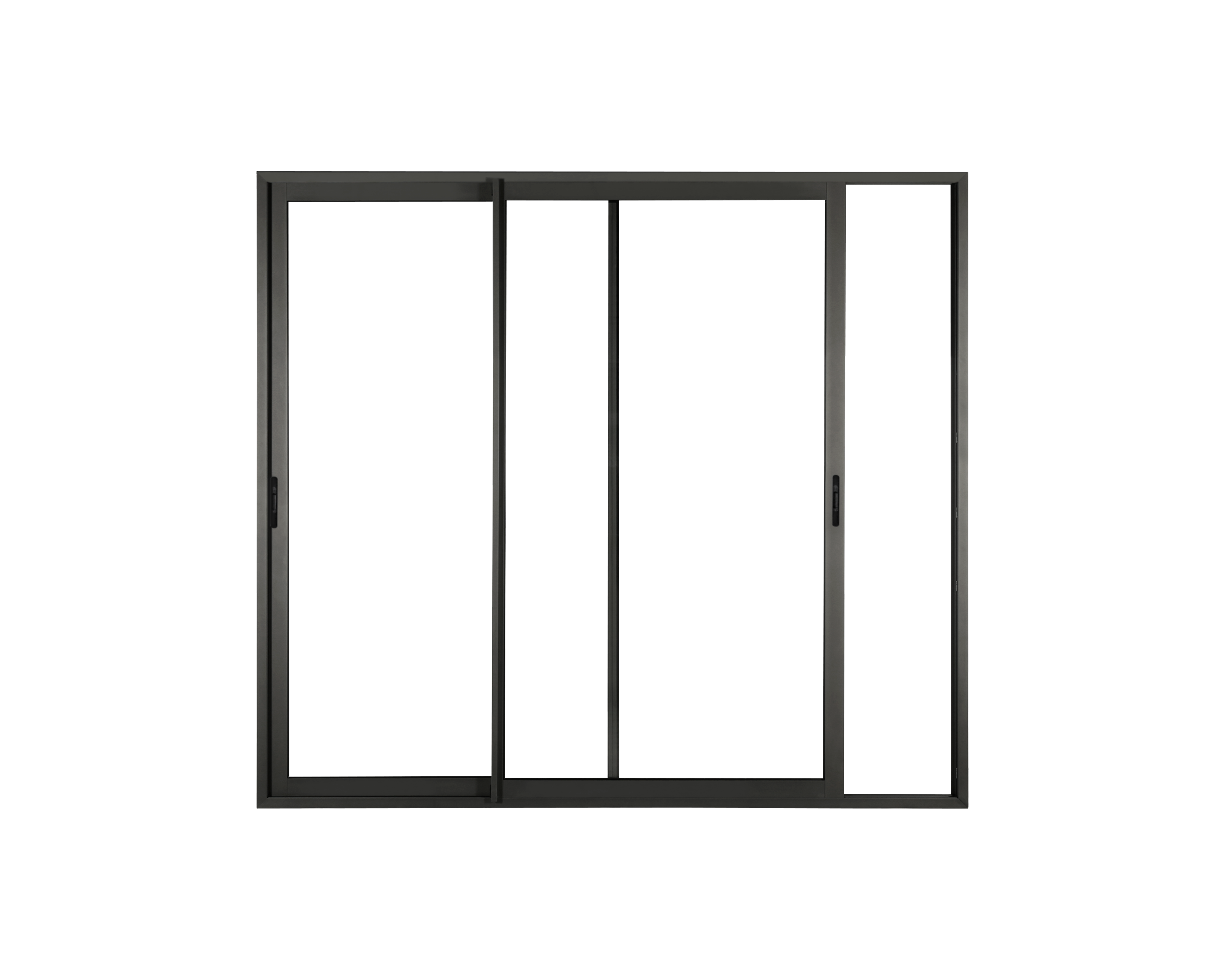 Baie coulissante aluminium H.215 x l.240 cm gris - 7