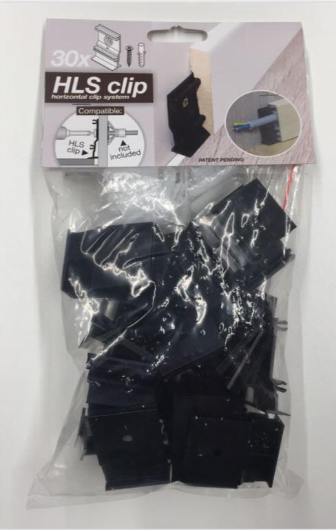 Sachet de 30 clips HLS pour plinthes L.80 x l.14 mm - 3