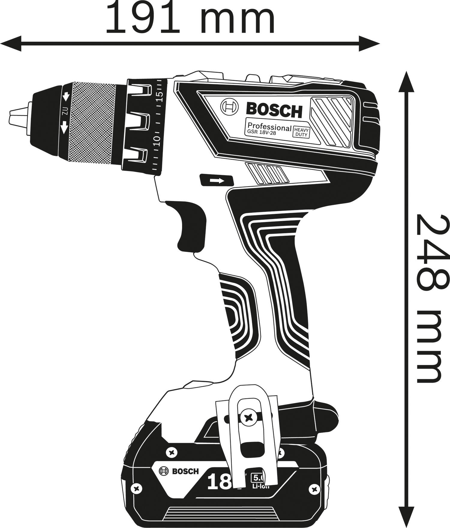 Perceuse visseuse sans fil 18V 3Ah + coffret LBOXX -  BOSCH PROFESSIONAL - 2