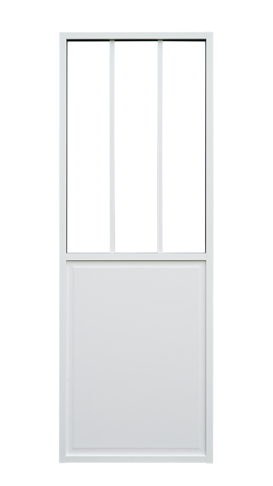 Porte coulissante seule Atelier blanc sablé Larg.83 cm aluminium extrudé  - 4