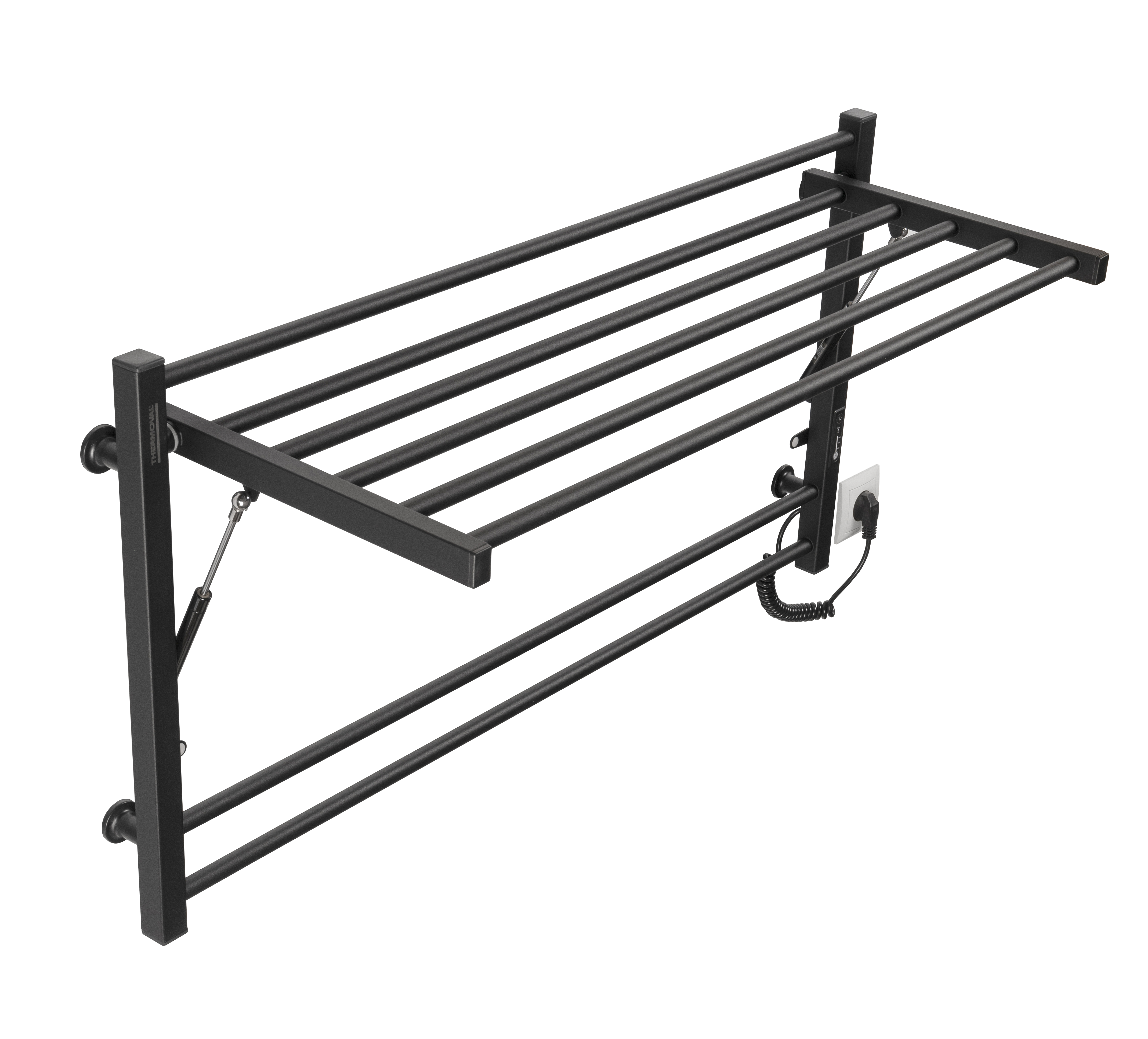 Suszarka łazienkowa rozkładana TVB 55x105 Czarna THERMOVAL