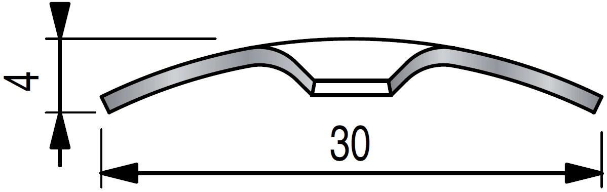 Barre de seuil inox brillant à visser L.83 x l.3 cm  - 2