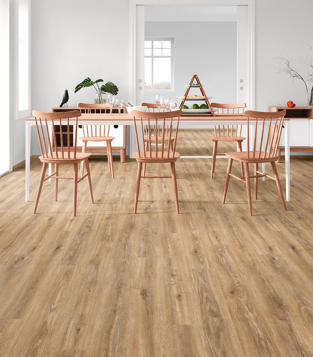 Sol stratifié chêne naturel Cashmere MOD 09 AC5 Ep. 10 mm L. 128,5 x l. 19,2 cm -KRONOSPAN     