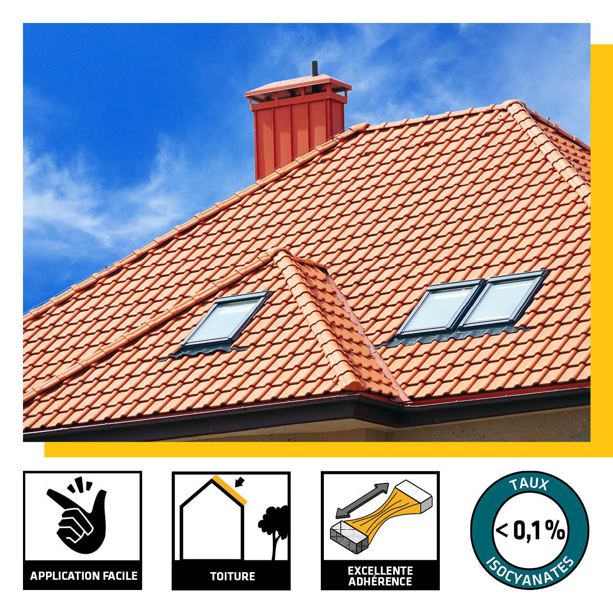 Mastic colle Sikaflex Tuiles terre cuite 300ml - SIKA  - 2