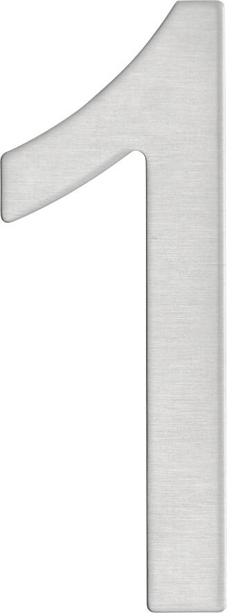 Chiffre 1 en inox adhésif H.76 mm - THIRARD - 2