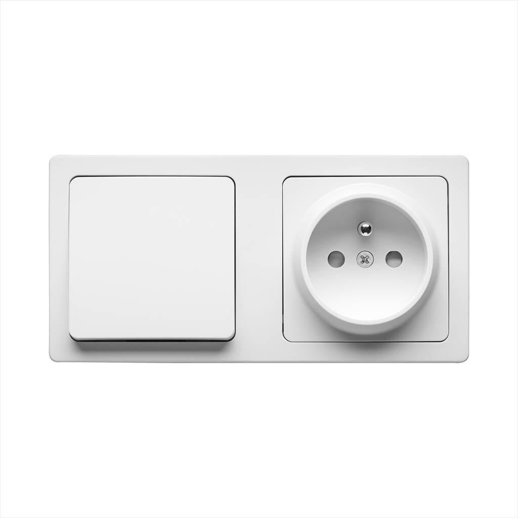 Va et vient + 2P+T blanc BLOK - DEBFLEX - 3