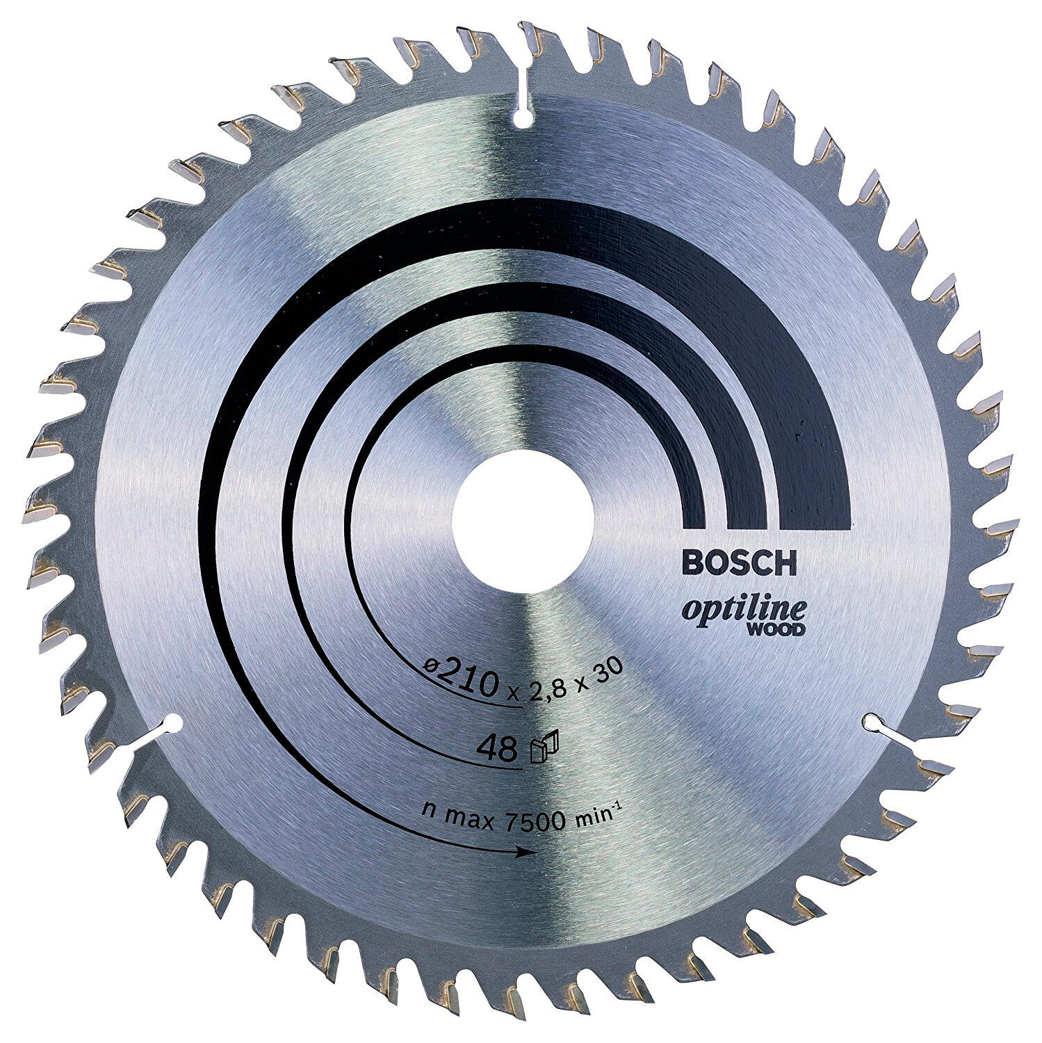 Lame de scie circulaire Optiline 210 x 30 x 2,8mm  48 dents - 2608640623 BOSCH - 4