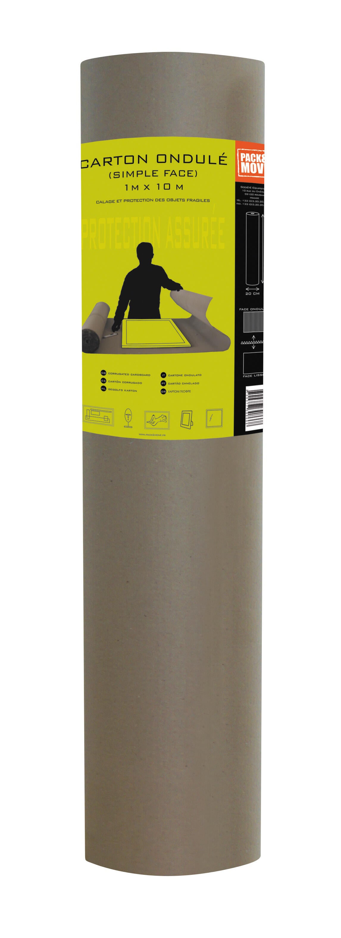 Rouleau carton ondulé L.10 m - 2