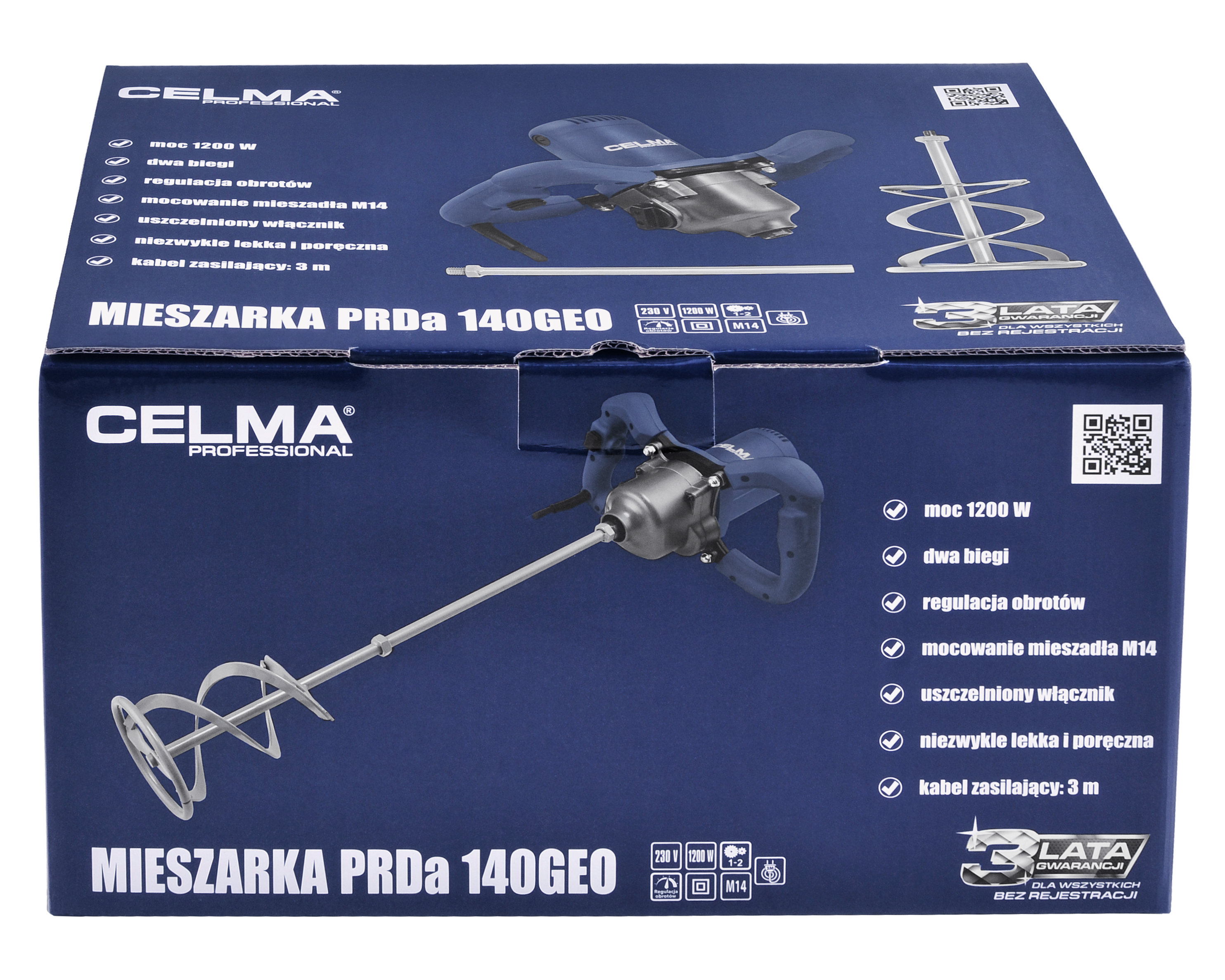 Mieszadło elektryczne CELMA Professional PRDa 140GEO 1200W 2biegi - 8