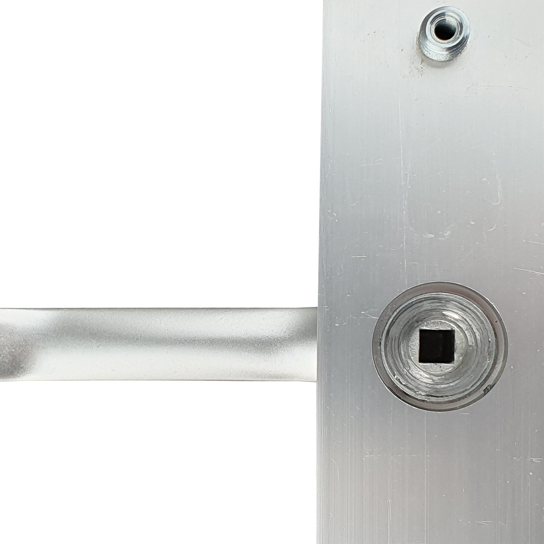 Poignée de porte sur plaque grise entraxe 195 mm ODIN x2 - 4