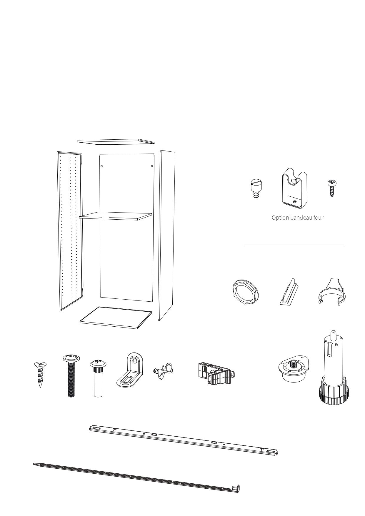 Demi-colonne de cuisine l.60 x H.153,60 x P.56 cm Gris - 2
