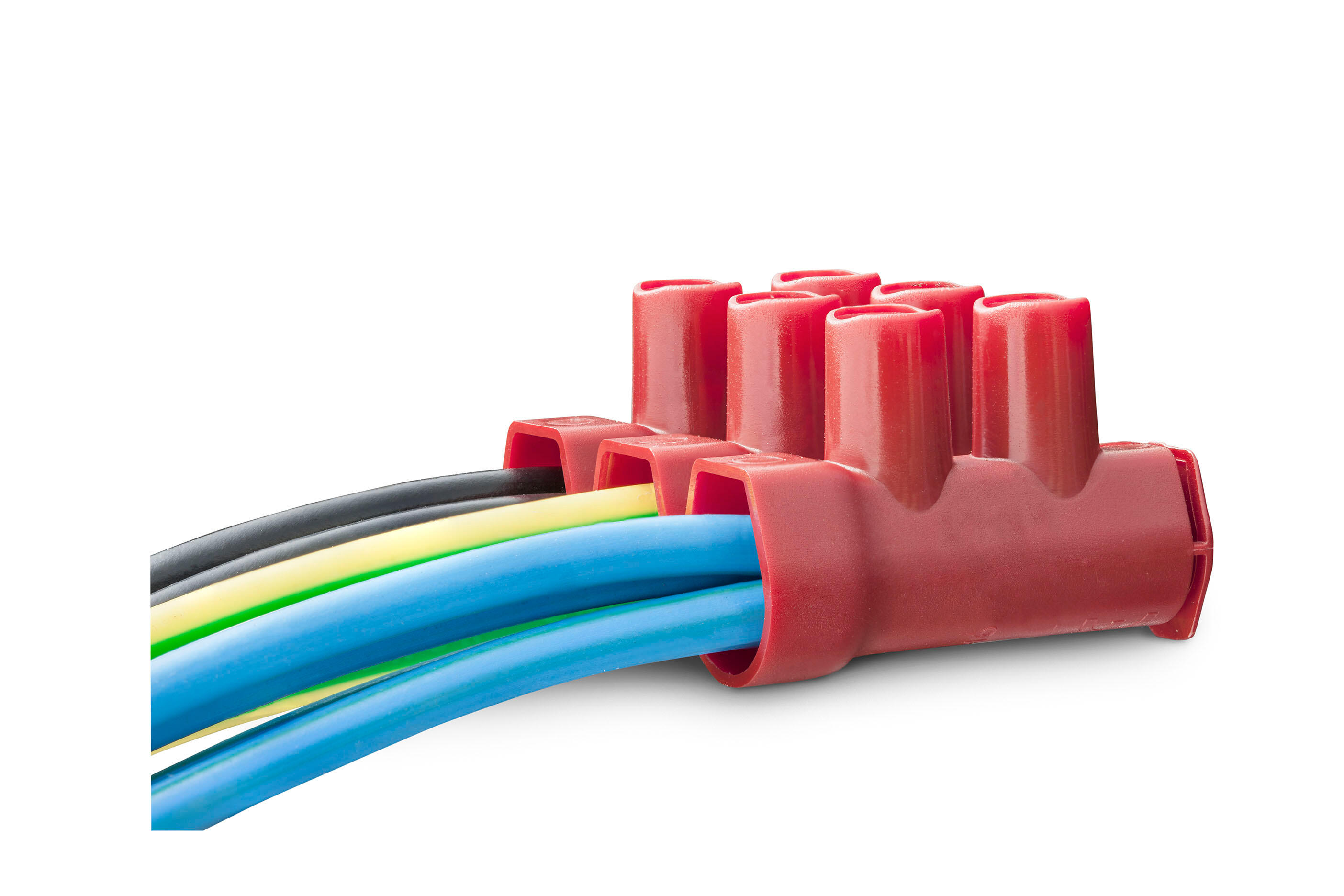 Barrette pro PA6 10 poles 16-35 mm² rouge  - 6