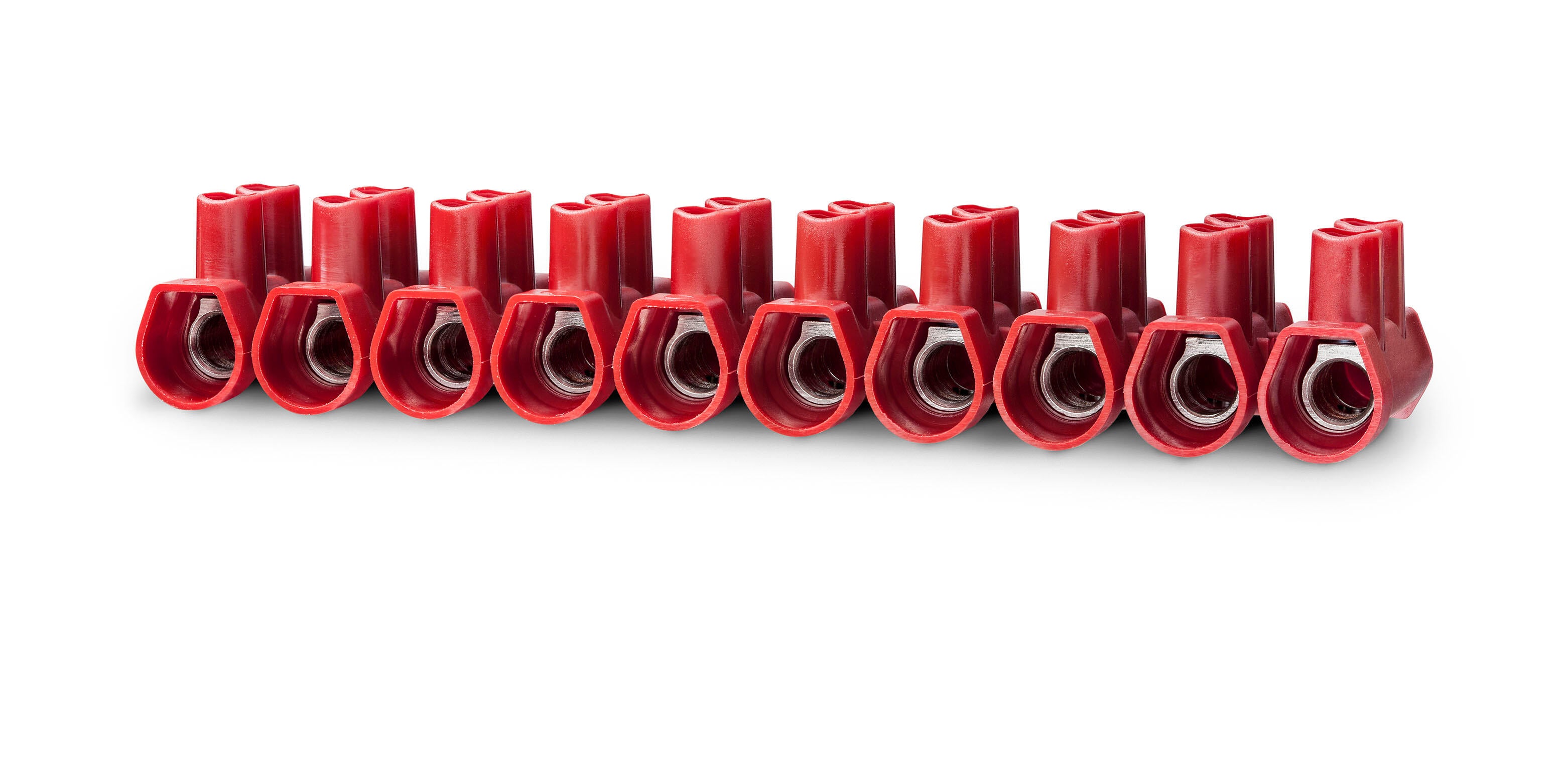 Barrette pro PA6 10 poles 16-35 mm² rouge  - 3