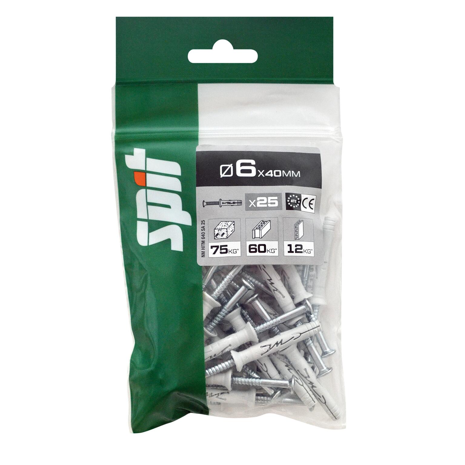 Cheville à frapper multi-matériaux Diam.6 mm x 40 mm - SPIT HITM (lot de 25) - 2