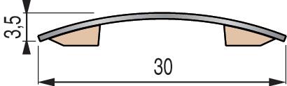Barre de seuil inox brillant auto-adhésif L.166 x l.3 cm Presto - 5
