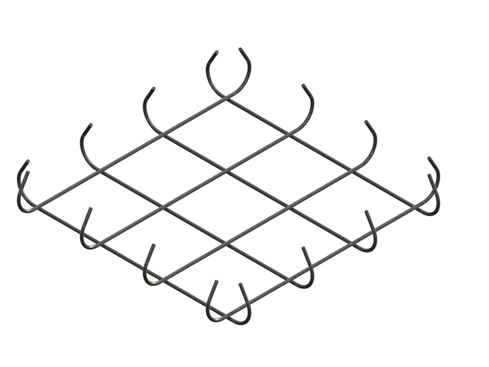 Semelle de fondation isolée, 75 x 75 cm Diam.7 mm  - 2