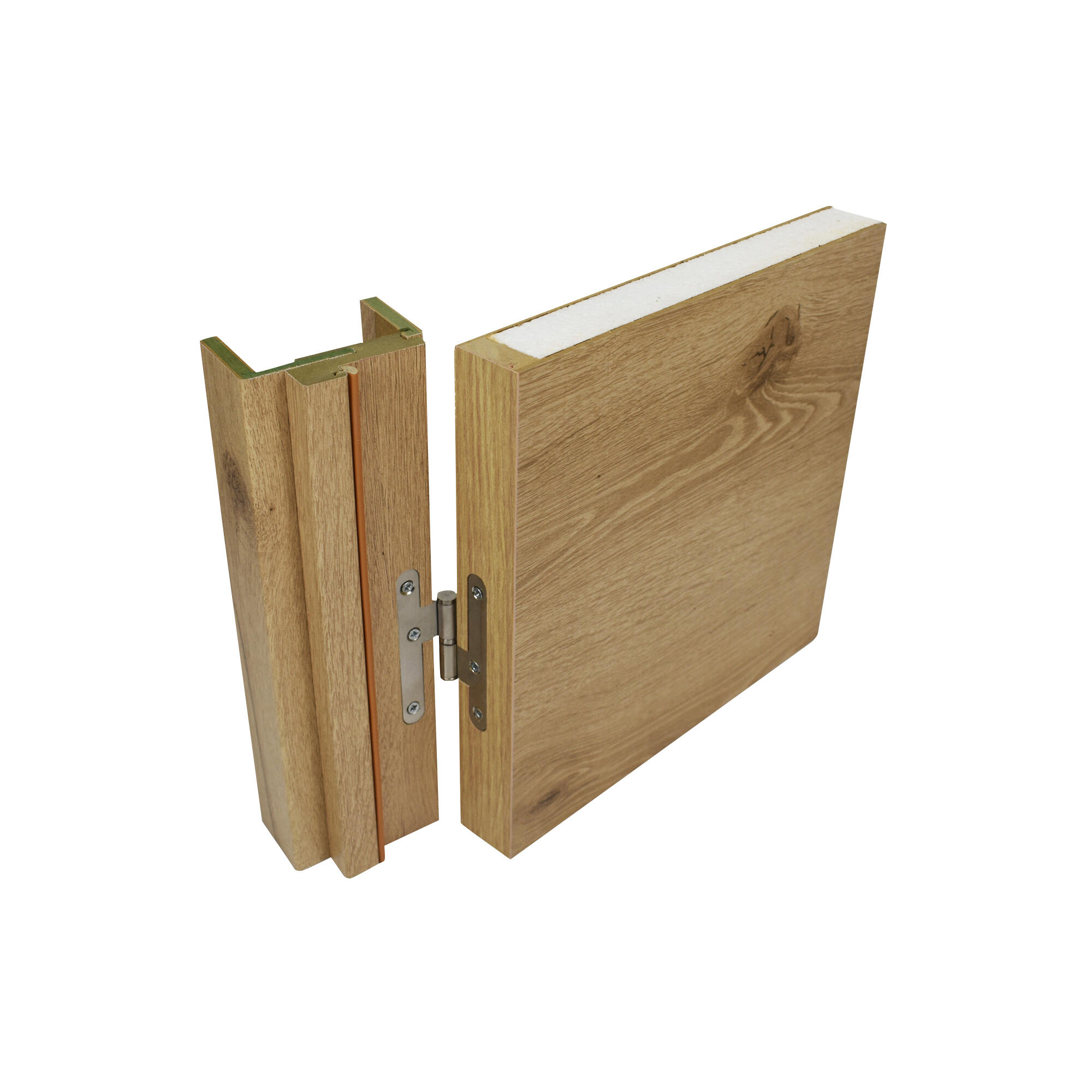 Bloc-porte Monaco revêtu Larg.83 cm poussant droit pleine Huiss.52 à 90 mm fin de chantier - 3