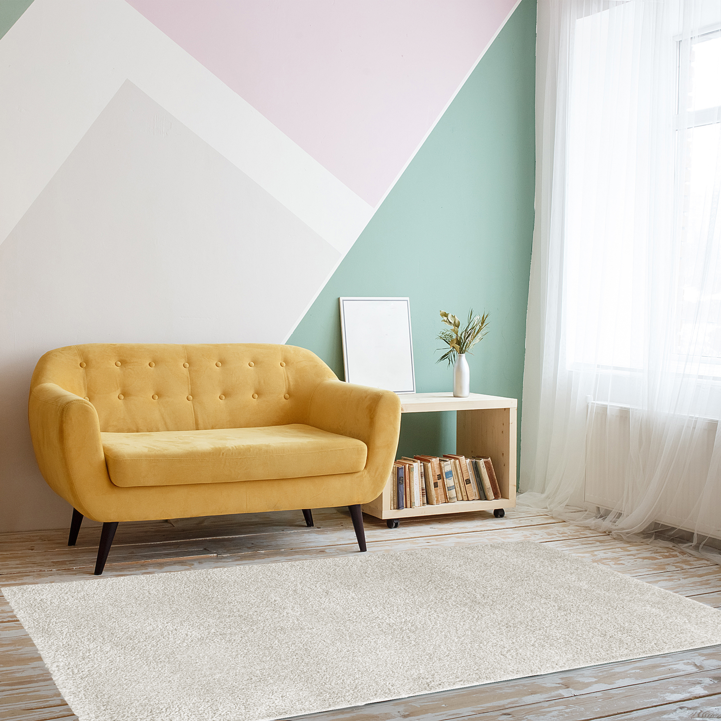 Dywan shaggy Omega kremowy 160 x 220 cm - 2
