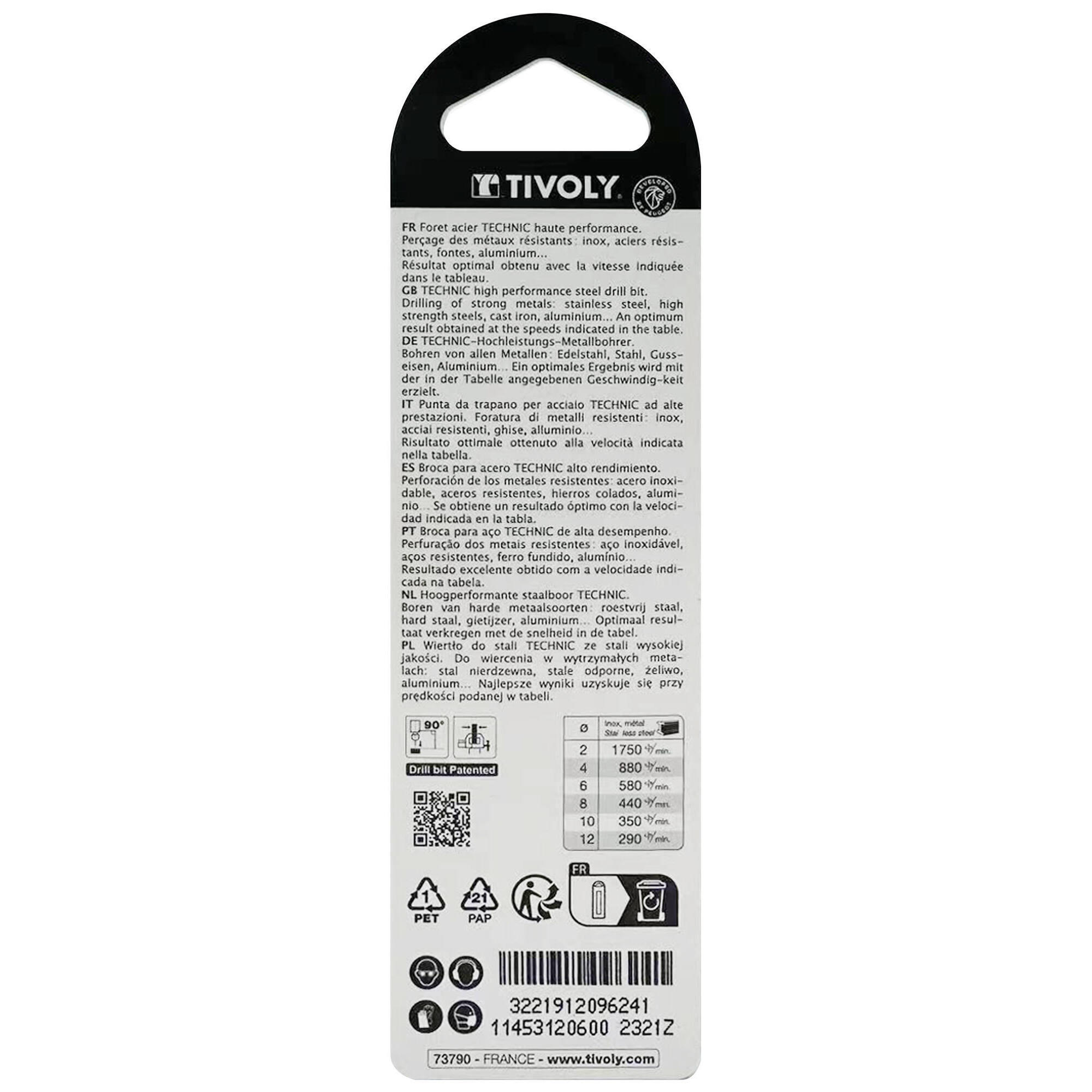 Foret métal HSS steam Diam.8.5 mm L.117 mm - TIVOLY - 3
