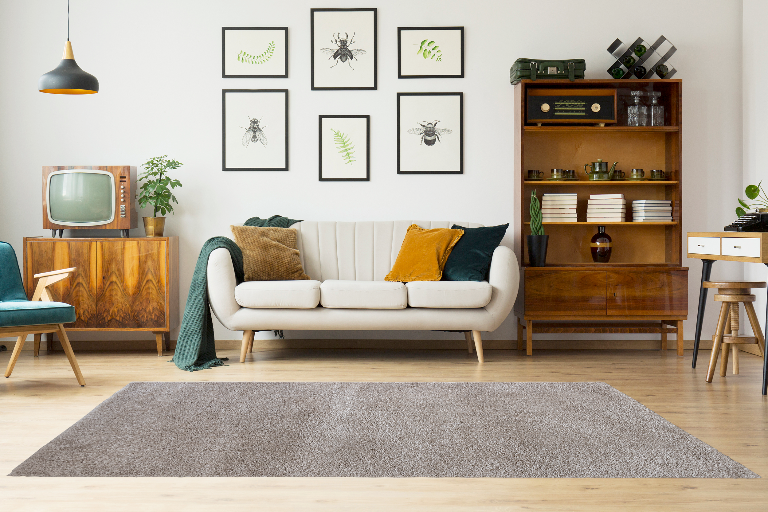 Dywan shaggy Omega beżowy 160 x 220 cm - 2