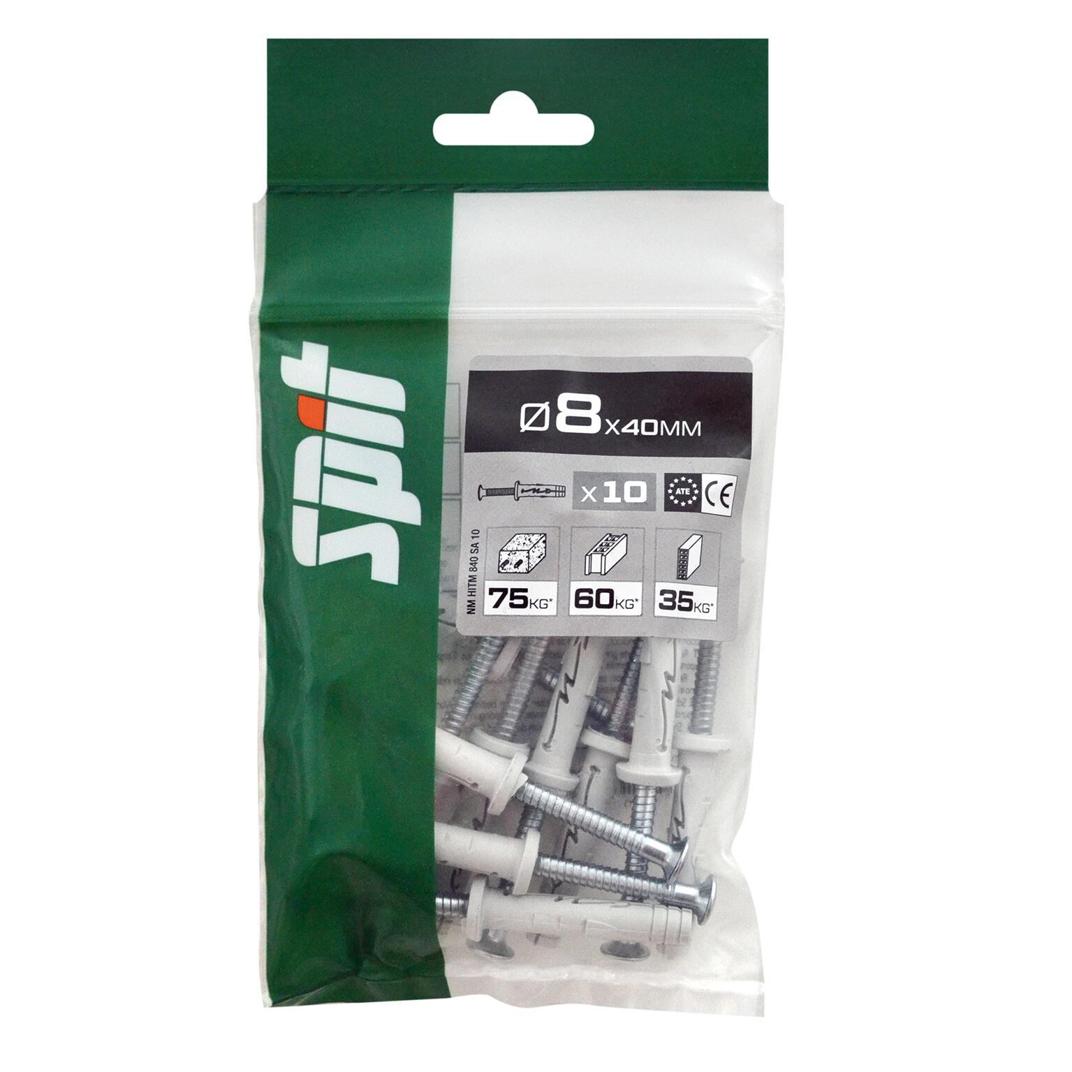 Cheville à frapper multi-matériaux Diam.8 mm x 40 mm - SPIT HITM (lot de 10) - 2