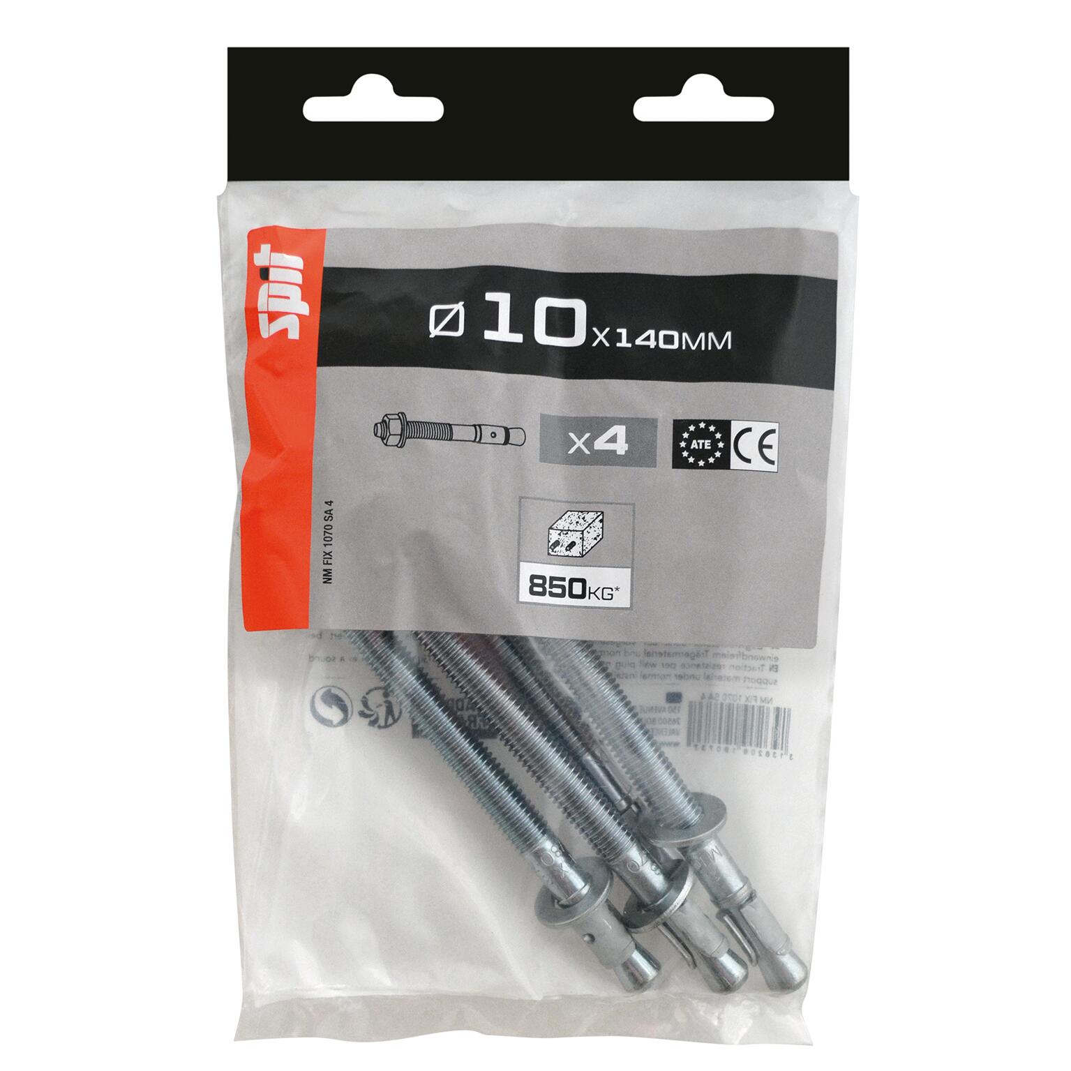 Goujon à bague multi-matériaux Diam.10 mm x 140 mm - SPIT Fix3(lot de 4) - 2