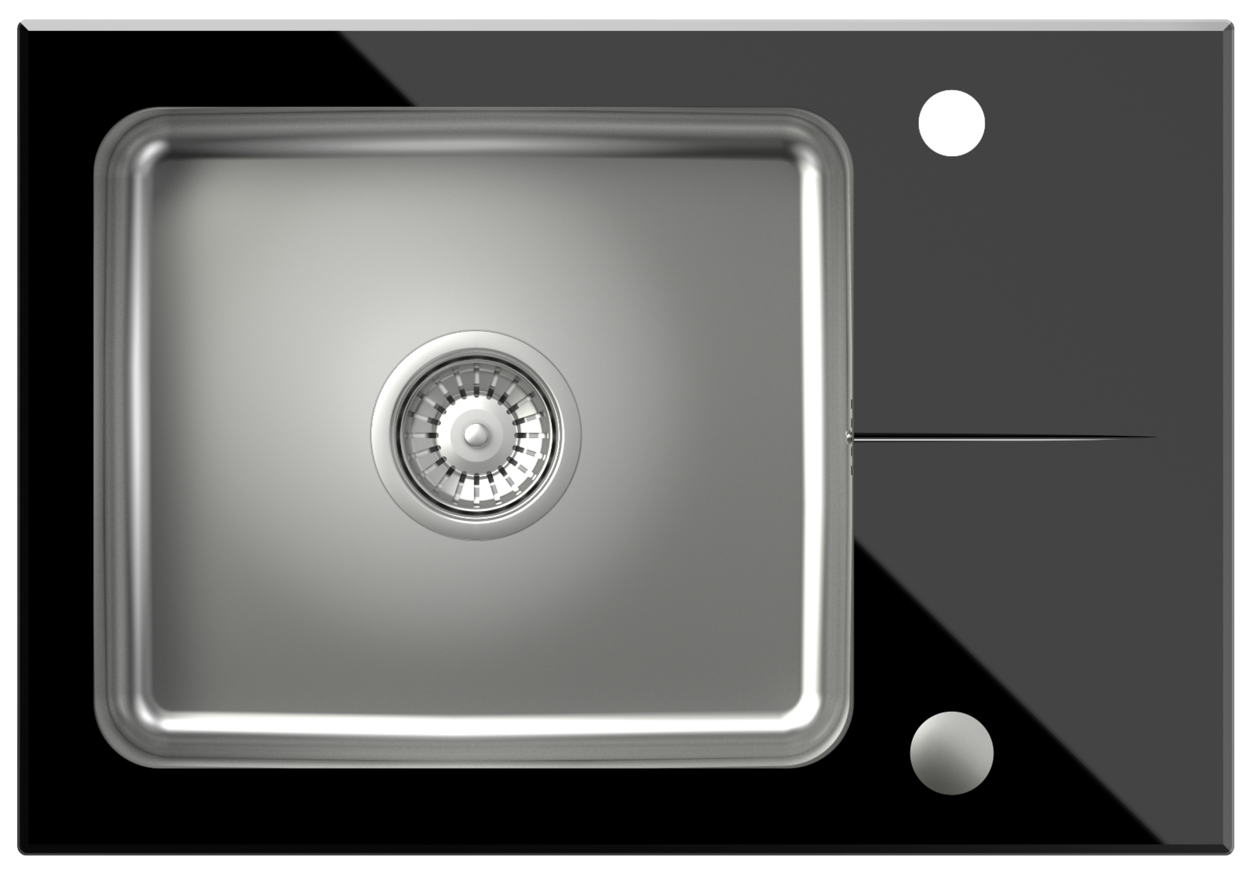 Zlewozmywak szklany Rene Quadron