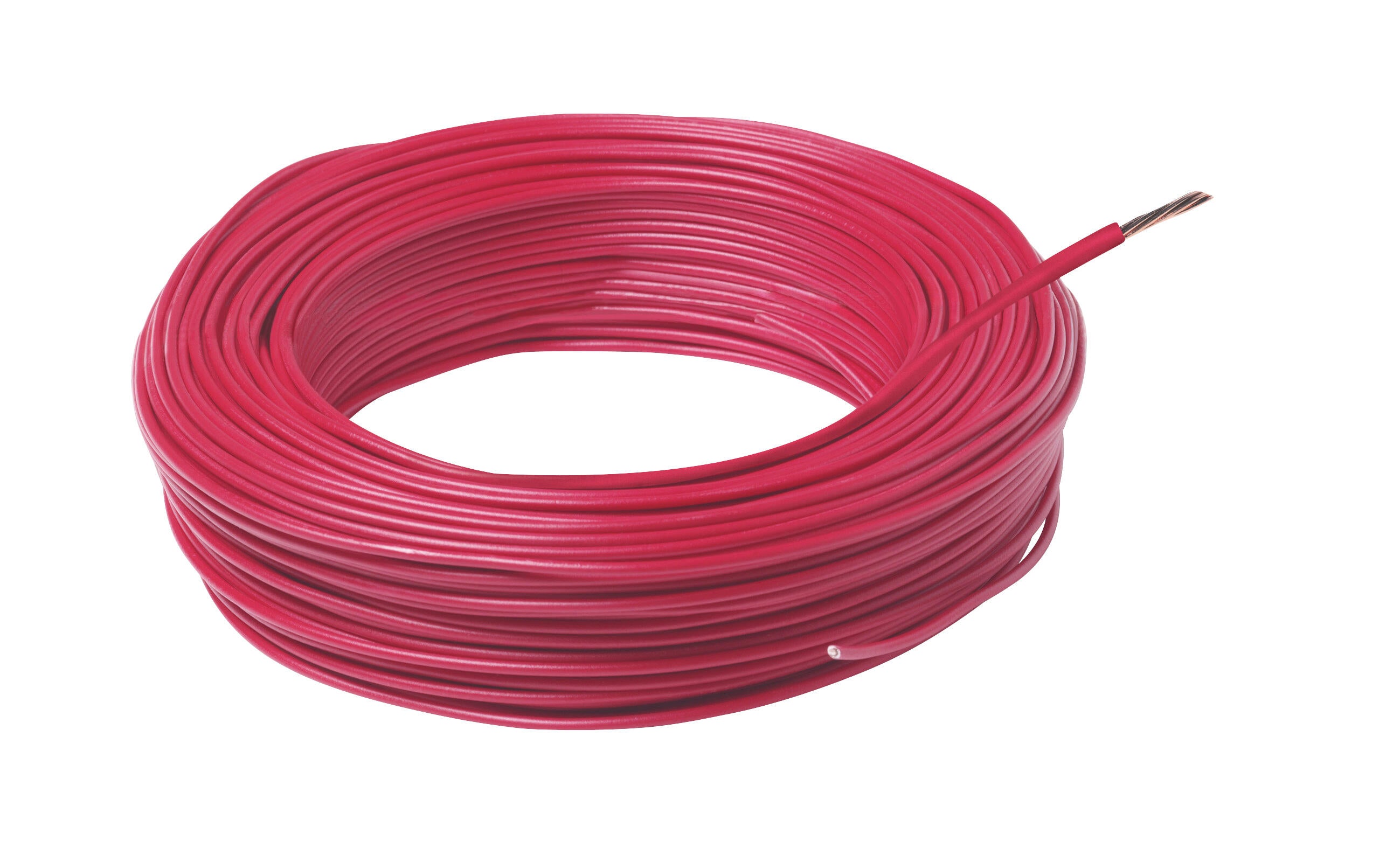 Fil électrique HO7VR 6 mm² rouge au mètre (1/2t) - NEXANS FRANCE  - 2