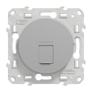 Prise rj45 à assembler Odace, SCHNEIDER ELECTRIC, aluminium