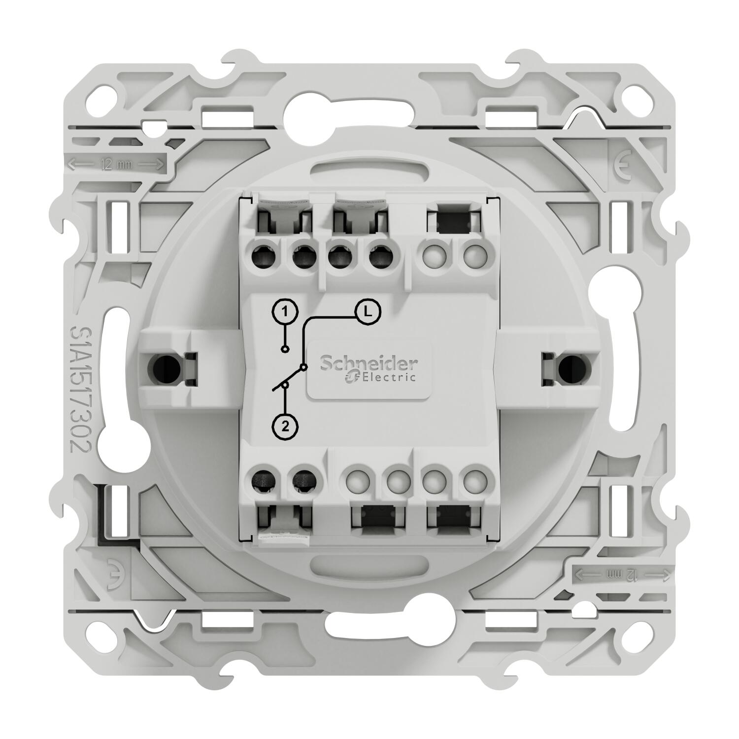 Interrupteur va-et-vient à assembler Odace, SCHNEIDER ELECTRIC, gris anthracite - 2