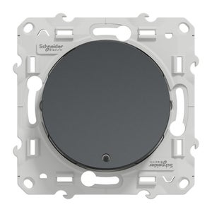 Interrupteur va-et-vient lumineux Odace, SCHNEIDER ELECTRIC, anthracite