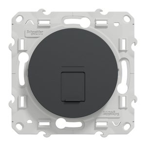 Prise rj45 à assembler Odace, SCHNEIDER ELECTRIC, gris anthracite