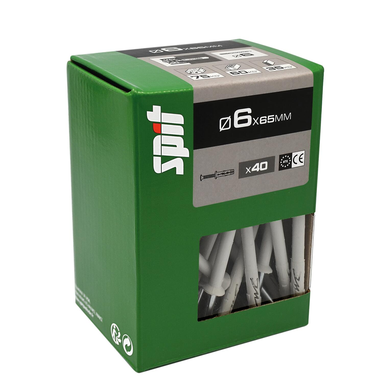 Cheville à frapper multi-matériaux Diam.6 mm x 65 mm - SPIT HITM (lot de 40) - 2