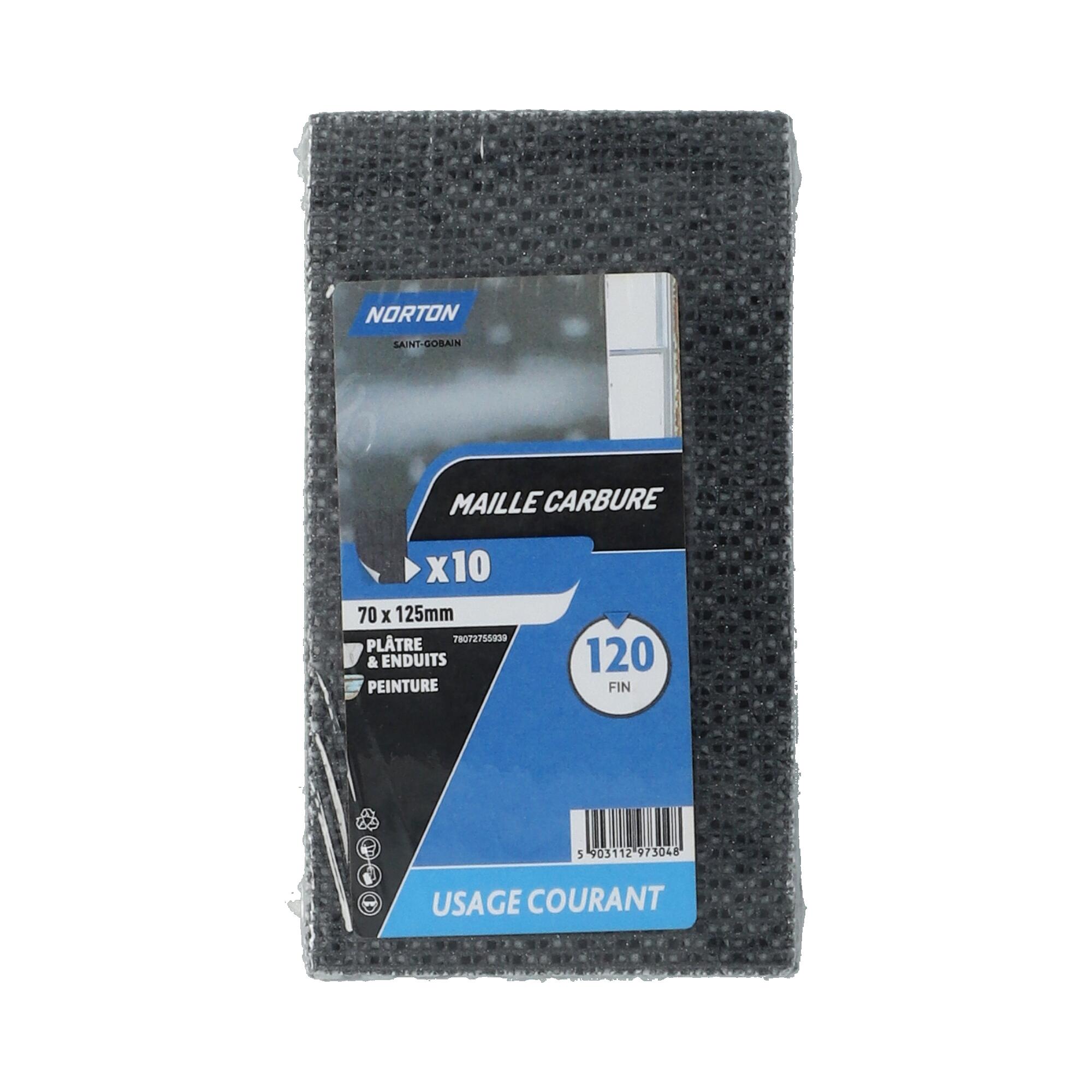 Papier abrasif grain gros pour cale à poncer lot de 10  - NORTON - 2