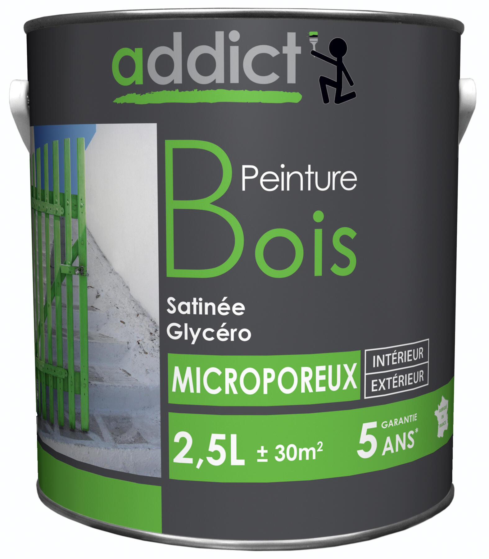 Peinture bois glycéro int/ext blanc cassé 2,5 L - ADDICT - 5