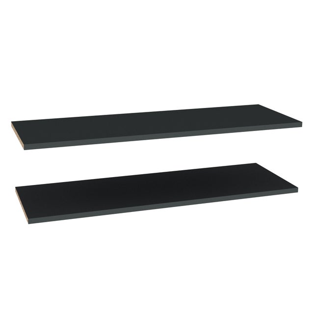 Lot de 2 étagères pour  caisson haut 90 cm Gris
